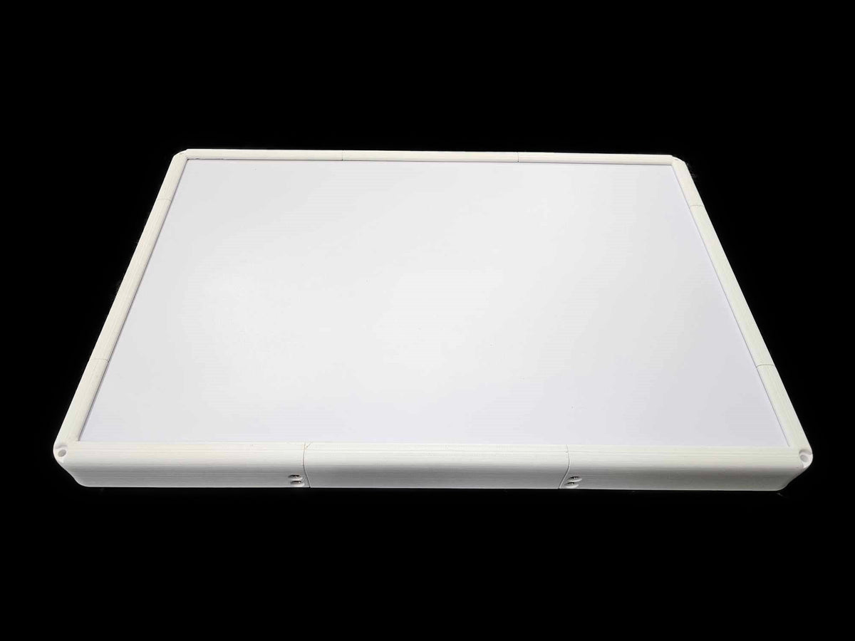 White Starlink Gen 3 magnetic flat mount with the dish fitted