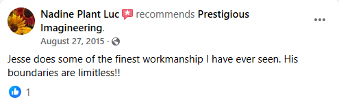 Recommendation from Nadine Plant Luc for Prestigious Imaginering on a white background